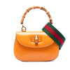 Gucci Small Calfskin Web Bamboo 1947 Top Handle Bag Secondhand