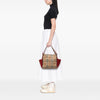 Burberry Small Leather Trimmed Haymarket Check Coated Canvas Canterbury Tote Secondhand
