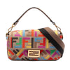 Fendi Zucca Embroidered Canvas Baguette Satchel Secondhand