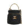 Chanel CC Lambskin Vanity Top Handle With Chain Secondhand