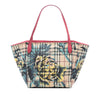 Burberry Small Haymarket Check Floral Print Coated Canvas Canterbury Tote Secondhand