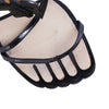 Yves Saint Laurent  Black Patent Leather YSL Logo Heeled Sandals