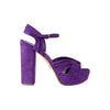 Secondhand Prada Suede Peep-Toe Sandal Heels