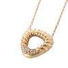 Vintage 18K yellow gold pendant necklace with white brilliant-cut and rose-cut diamonds