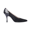 second hand Chanel Black Suede Leather and Patent Leather Pumps