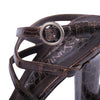 SECOND HAND Yves Saint Laurent Rive Gauche Brown Croc-Effect Platform Sandals
