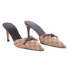SECOND HAND Gucci GG Canvas Pointed-Toe Mule Heels