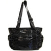 Sonia Rykiel Black and Gold Sequined Tote - 2000s Second hand