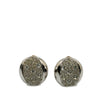 Round Crystal Clip On Earrings - '10s Second-hand