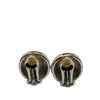 Round Crystal Clip On Earrings - '10s Second-hand