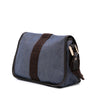 Fendi Zucca Trimmed Denim Buckle Flap Bag Secondhand