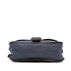 Fendi Zucca Trimmed Denim Buckle Flap Bag Secondhand