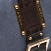Fendi Zucca Trimmed Denim Buckle Flap Bag Secondhand