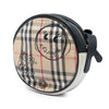 Burberry House Check Canvas and Calfskin Cartoon Print Round Crossbody Secondhand