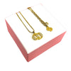 Dior Gold Plated Strass CD Logo Pendant Necklace Secondhand
