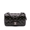 Chanel Mini Rectangular Classic Striped Patent Single Flap Secondhand