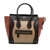 Celine Micro Tricolor Leather Luggage Tote Secondhand