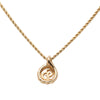 Dior Gold Plated CD Logo Water Drop Shape Pendant Necklace Secondhand