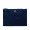 Chanel Medium Quilted Jersey O Case Clutch Secondhand