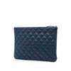 Chanel Medium Quilted Lambskin Double Stitch O Case Clutch Secondhand