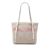 Prada Canvas Logo Stripe Shopper Tote Secondhand