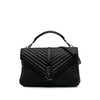 Saint Laurent Large Monogram Chevron Sheepskin College Bag Secondhand