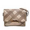 Burberry Embossed Grain Check Leather Langley Crossbody Secondhand