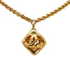 Chanel CC Gold Plated Diamond Cut Pendant Necklace Secondhand