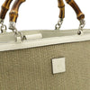 Gucci Raffia Bamboo Childrens Tote Secondhand