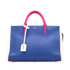 Saint Laurent Medium Smooth Tricolor Calfskin Cabas Rive Gauche Satchel Secondhand