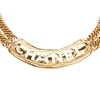 Chanel Gold Plated Quilted Cut Out Logo Double Chain Necklace Secondhand