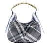 Burberry Metallic Patent and Beat Check Nylon Brooklyn Hobo Secondhand