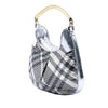 Burberry Metallic Patent and Beat Check Nylon Brooklyn Hobo Secondhand
