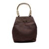 Prada Tessuto Metal Handle Bag Secondhand