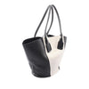 Bottega Veneta Medium Leather and Canvas Basket Tote Secondhand
