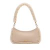 Jacquemus Leather Shearling Trimmed Le Bisou Doux Shoulder Bag Secondhand