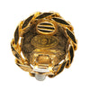 Chanel Gold Plated CC Rhinestones Clip on Earrings Secondhand