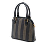 Secondhand Fendi Pequin Coated Canvas Dome Satchel