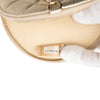 Chanel Mini CC Metallic Lambskin Camellia Bouquet Round Zip Coin Pouch Secondhand