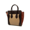 Celine Micro Tricolor Calfskin and Suede Luggage Tote Secondhand