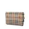 Secondhand Burberry Haymarket Check Coated Canvas Adeline Fold over Clutch