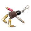Prada Saffiano and Metal Robot Key Chain Secondhand