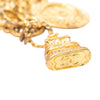 Chanel CC Gold Plated Triple Chain Logo Charm Bracelet Secondhand