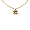 Chanel Gold Plated Quilted CC Pendant Necklace Secondhand