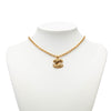 Chanel Gold Plated Quilted CC Pendant Necklace Secondhand