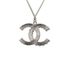 Chanel CC Brass and Strass Pendant Necklace Secondhand