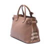 Burberry Medium Calfskin and House Check Banner Satchel Secondhand