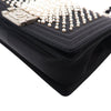 Chanel Old Medium Satin Pearl Embellished Boy Flap Secondhand