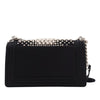 Chanel Old Medium Satin Pearl Embellished Boy Flap Secondhand