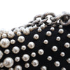 Chanel Old Medium Satin Pearl Embellished Boy Flap Secondhand